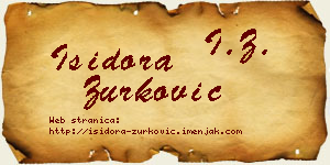 Isidora Zurković vizit kartica